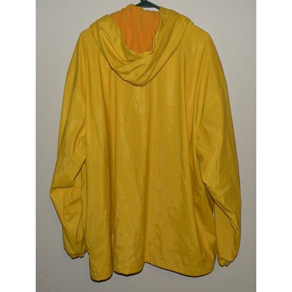 Vtg Cheneral Monterey Bay Men’s XL Zipper Fleece Lined Rain Jacket Yellow Otter - Picture 3 of 3